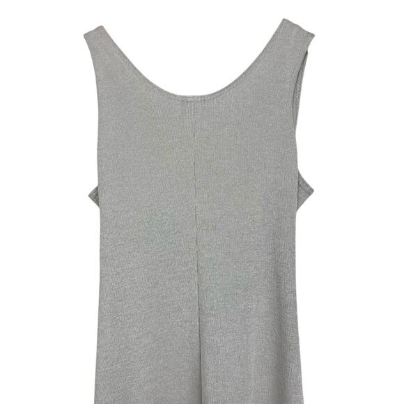 Vintage 90’s Scoop Neck Slip Midi Belted Chain Silver Dress Size 8 by K Studio - Picture 10 of 16